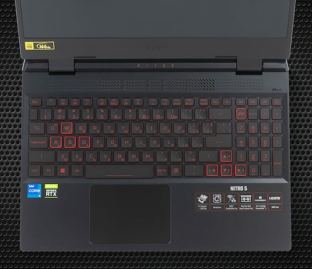 Acer Nitro 5 AN515-58 Review keyboard